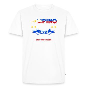 Philippines Drapeau philippin - T-shirt Premium bio Homme - blanc - Devant - Nico (187cm)