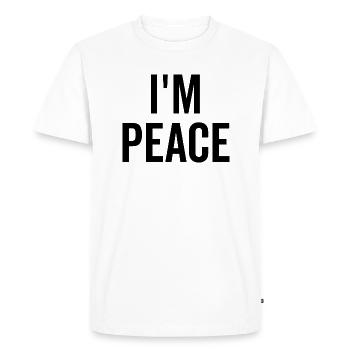 I'm Peace - Men's Premium Organic T-Shirt - white - Front - Nico (187cm)