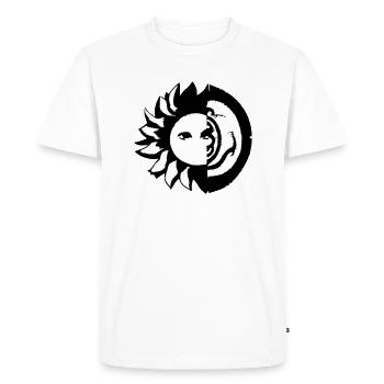 Soleil Lune Mosaïque Astrologie Symbole Vecteur 08 - T-shirt Premium bio Homme - blanc - Devant - Nico (187cm)