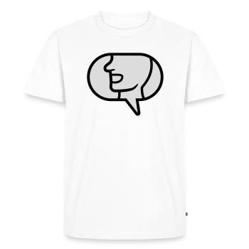 Communicate icon talk speech bubble - Men's Premium Organic T-Shirt - white - Front - Nico (187cm)