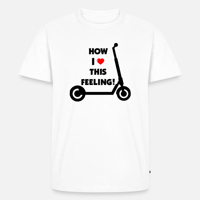 E-Scooter Roller - Männer Premium Bio T-Shirt - Weiß