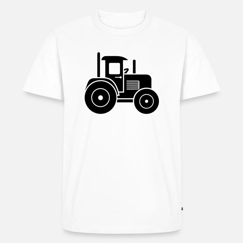 Traktor - Männer Premium Bio T-Shirt - Weiß