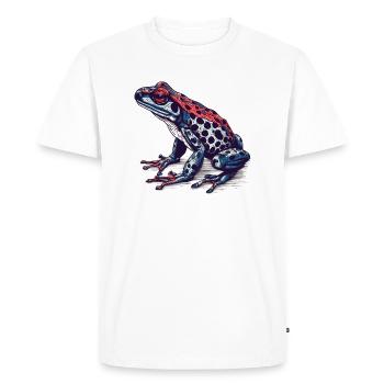 Poison dart grenouille amphibien dans un grand look rétro - T-shirt Premium bio Homme - blanc - Devant - Nico (187cm)