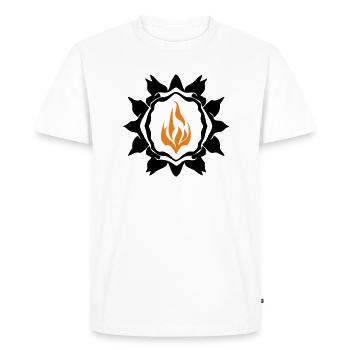 Rune de feu - T-shirt Premium bio Homme - blanc - Devant - Nico (187cm)