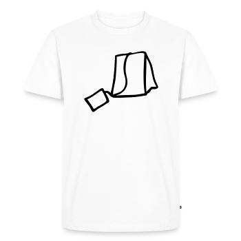 sachet de thé - T-shirt Premium bio Homme - blanc - Devant - Nico (187cm)