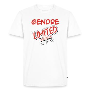 GENDRE LIMITED EDITION - Men's Premium Organic T-Shirt - white - Front - Nico (187cm)