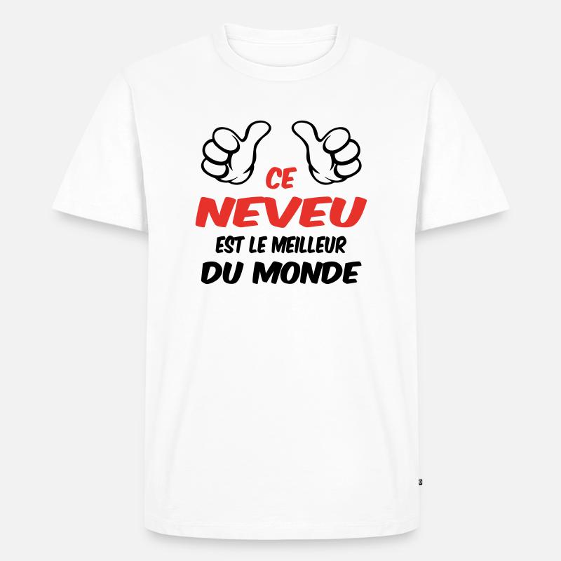 BESTER NEFFE - Männer Premium Bio T-Shirt - Weiß
