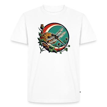 Libellule - T-shirt Premium bio Homme - blanc - Devant - Nico (187cm)