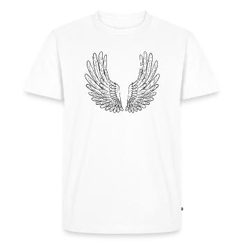 Aile - T-shirt Premium bio Homme - blanc - Devant - Nico (187cm)