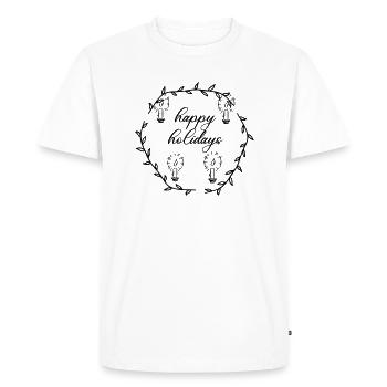 Avent Advetskranz Joyeuses Fêtes - T-shirt Premium bio Homme - blanc - Devant - Nico (187cm)