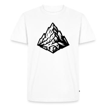 Icône du sommet de la montagne - T-shirt Premium bio Homme - blanc - Devant - Nico (187cm)