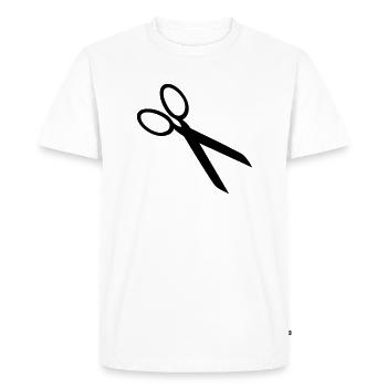 Scissors - Men's Premium Organic T-Shirt - white - Front - Nico (187cm)
