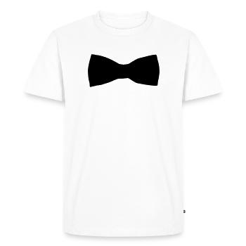 Bow Tie - Men's Premium Organic T-Shirt - white - Front - Nico (187cm)