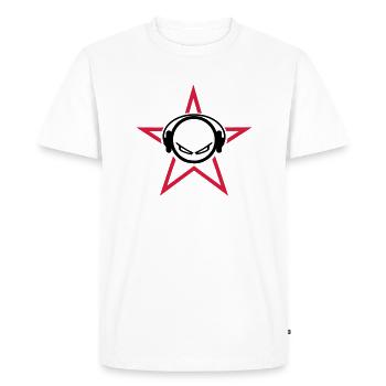 DJ - T-shirt Premium bio Homme - blanc - Devant - Nico (187cm)