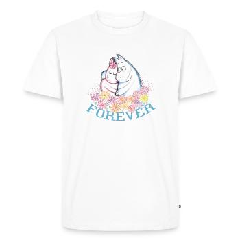Love Forever - Men's Premium Organic T-Shirt - white - Front - Nico (187cm)