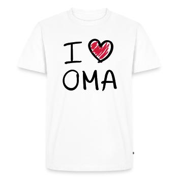 I Love GrandMa - T-shirt Premium bio Homme - blanc - Devant - Nico (187cm)