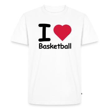 basket basket ball basketball - T-shirt Premium bio Homme - blanc - Devant - Nico (187cm)
