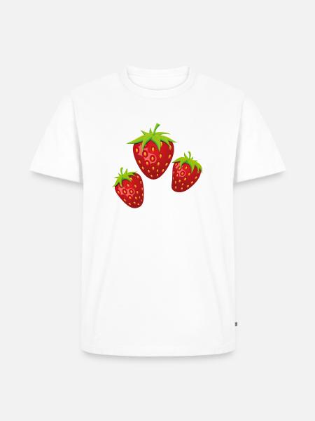 3fraises - T-shirt Premium bio Homme - blanc
