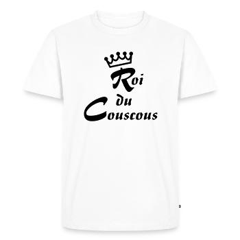 roi couscous - T-shirt Premium bio Homme - blanc - Devant - Nico (187cm)