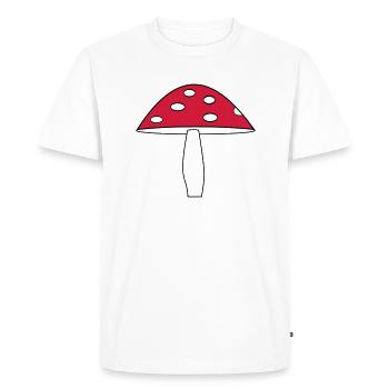 Pilz, Fliegenpilz - T-shirt Premium bio Homme - blanc - Devant - Nico (187cm)