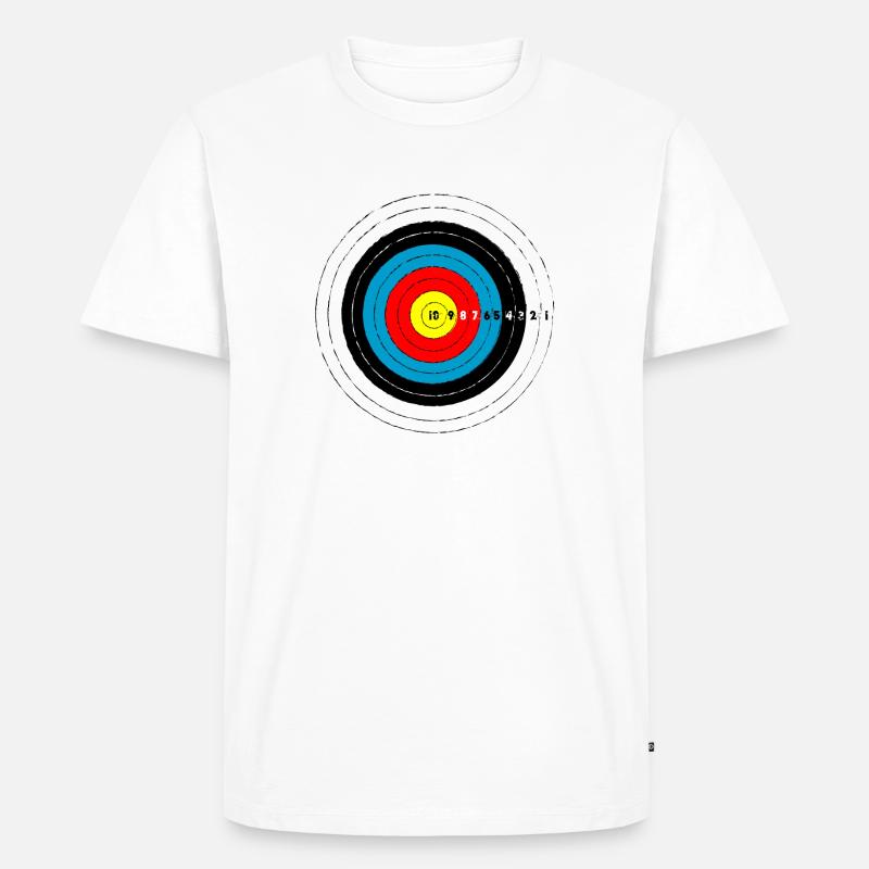 L.I.P Cible Arc - Männer Premium Bio T-Shirt - Weiß
