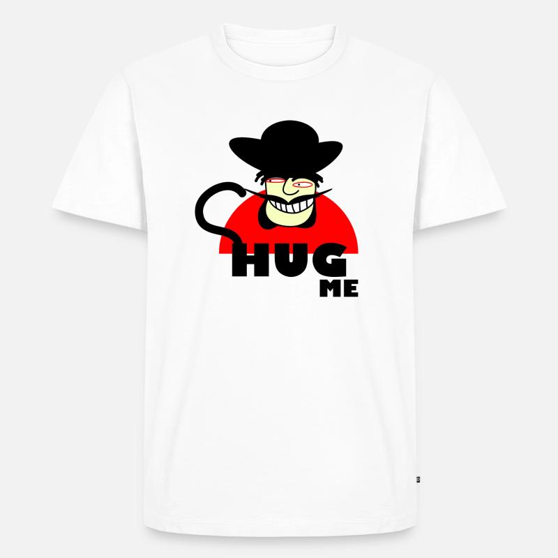Mr. Hug - Männer Premium Bio T-Shirt - Weiß