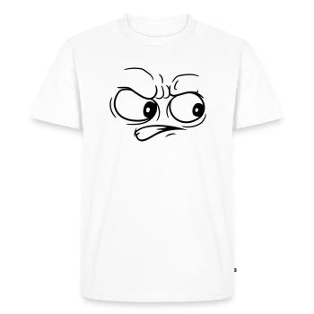 boeses wuetendes face au côté avec la tête aug - T-shirt Premium bio Homme - blanc - Devant - Nico (187cm)
