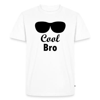 Cool Bro avec des lunettes de soleil - T-shirt Premium bio Homme - blanc - Devant - Nico (187cm)