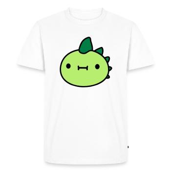 dinosaure tête visage - T-shirt Premium bio Homme - blanc - Devant - Nico (187cm)