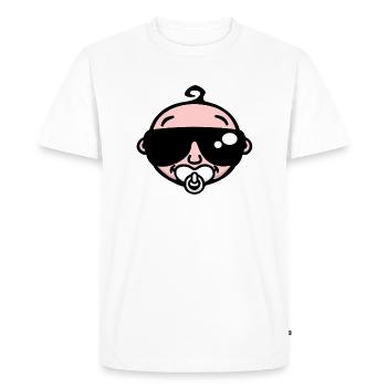 Cool baby with sunglasses (color) - Men's Premium Organic T-Shirt - white - Front - Nico (187cm)