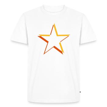 Étoile 3D jaune - T-shirt Premium bio Homme - blanc - Devant - Nico (187cm)
