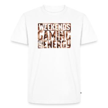 Weekend and Gaming - T-shirt Premium bio Homme - blanc - Devant - Nico (187cm)
