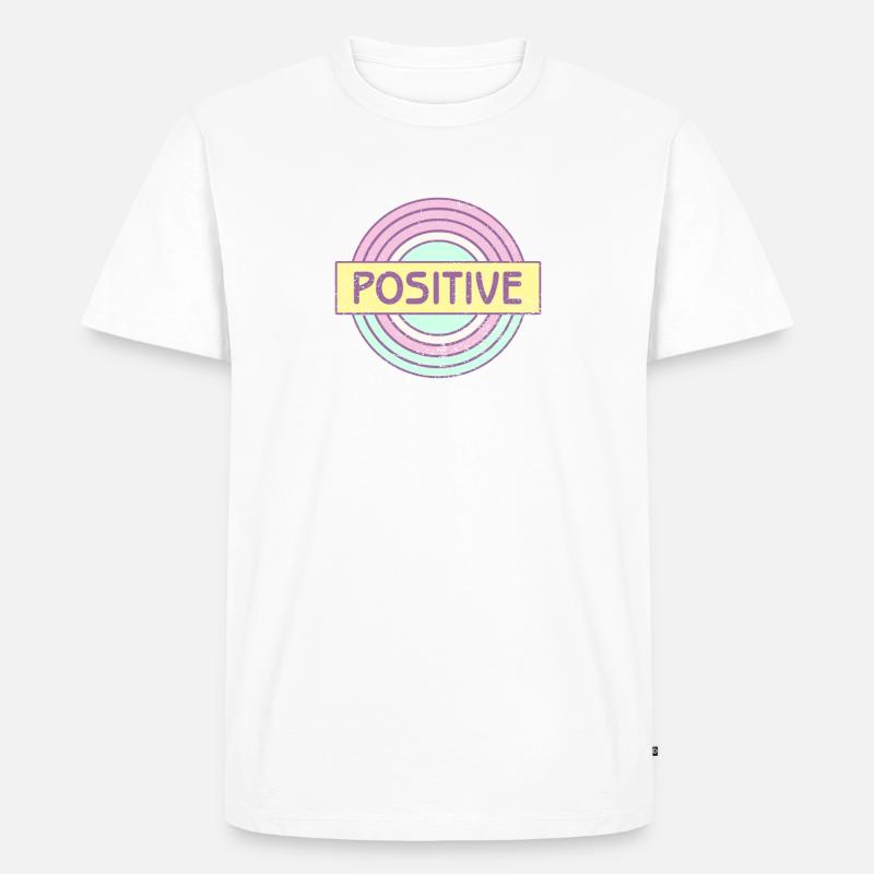 Positiv - Männer Premium Bio T-Shirt - Weiß