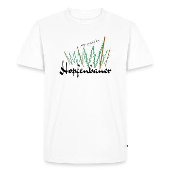 Holledauer Hopfenbauer - Männer Premium Bio T-Shirt - Weiß - Vorne - Nico (187cm)