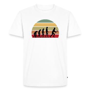 The Evolution of Hurling - Men's Premium Organic T-Shirt - white - Front - Nico (187cm)