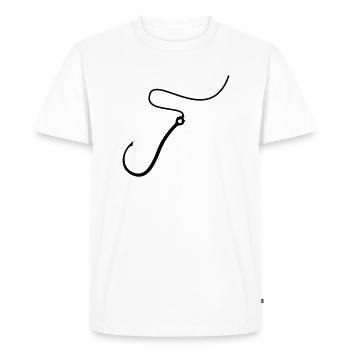 Hameçon symbole - T-shirt Premium bio Homme - blanc - Devant - Nico (187cm)