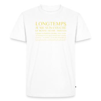 incipit1 - T-shirt Premium bio Homme - blanc - Devant - Nico (187cm)