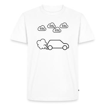 Co2 Emission Design - Men's Premium Organic T-Shirt - white - Front - Nico (187cm)