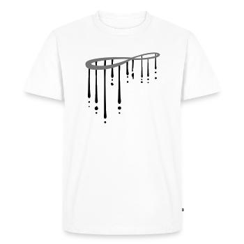 Le temps tombe à l’infini - T-shirt Premium bio Homme - blanc - Devant - Nico (187cm)