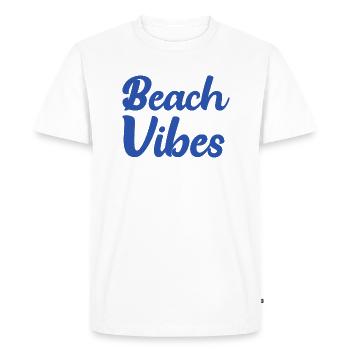 Beach Vibes - Men's Premium Organic T-Shirt - white - Front - Nico (187cm)