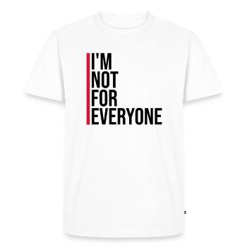 Je ne suis pas pour tout le monde - T-shirt Premium bio Homme - blanc - Devant - Nico (187cm)