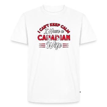 Drapeau canadien Cadeau racines canadiennes - T-shirt Premium bio Homme - blanc - Devant - Nico (187cm)