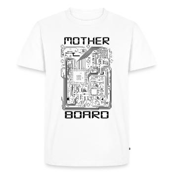 Conception graphique par ordinateur de carte mère - T-shirt Premium bio Homme - blanc - Devant - Nico (187cm)