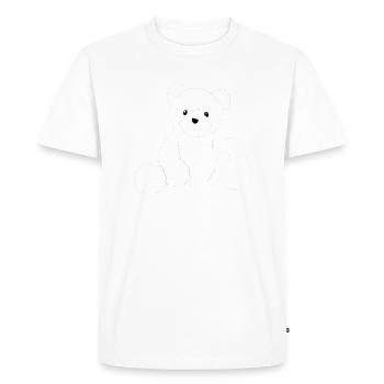 Teddy - Men's Premium Organic T-Shirt - white - Front - Nico (187cm)