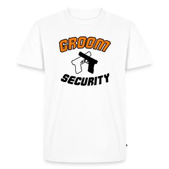Sécurité du marié - T-shirt Premium bio Homme - blanc - Devant - Nico (187cm)