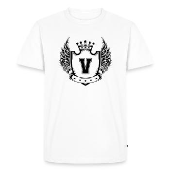 Armoiries V - T-shirt Premium bio Homme - blanc - Devant - Nico (187cm)