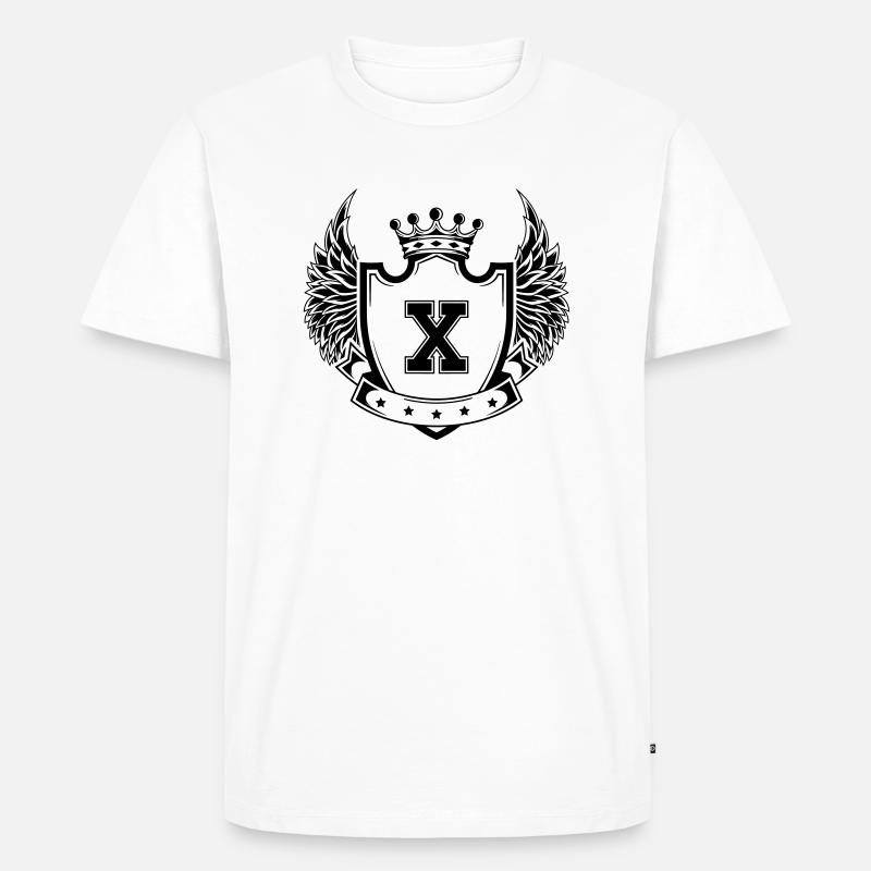 Wappen X - Männer Premium Bio T-Shirt - Weiß