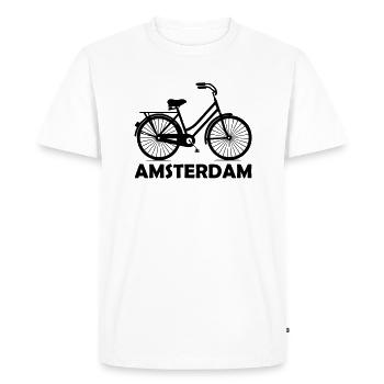 Amsterdam bikes - Men's Premium Organic T-Shirt - white - Front - Nico (187cm)