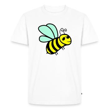 Abeille Cool - T-shirt Premium bio Homme - blanc - Devant - Nico (187cm)