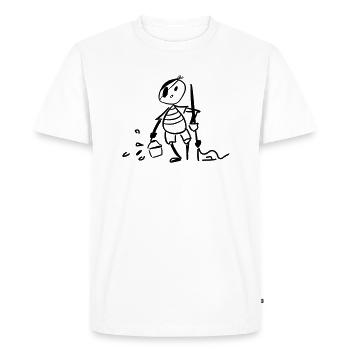 Pirate Sailor Hub - T-shirt Premium bio Homme - blanc - Devant - Nico (187cm)